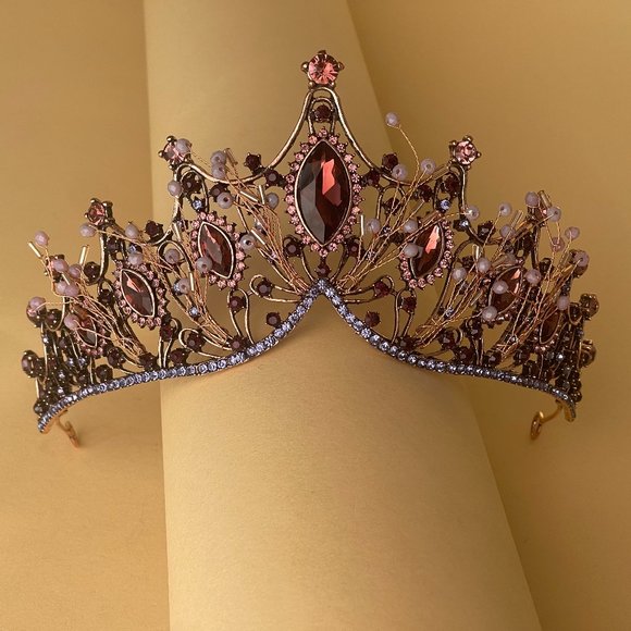 Halloween Crown for Women, Goth Bride, Dark Wedding, Costume Party, Tiara - Picture 1 of 8